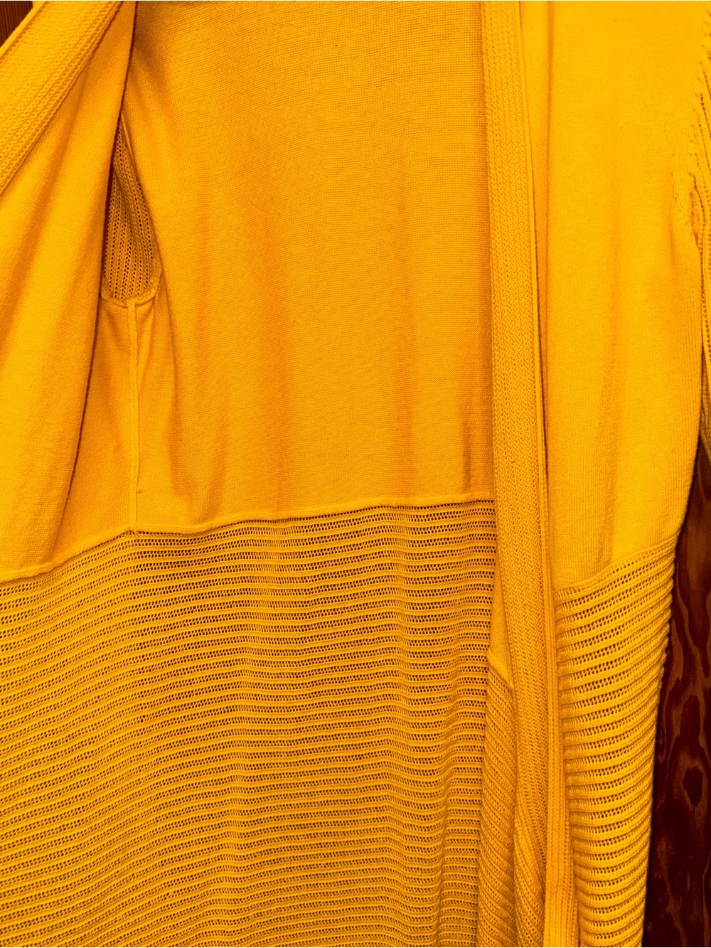 Grace Elements Bright Yellow Open-Front Ribbed Cardigan - Picture 3 of 4
